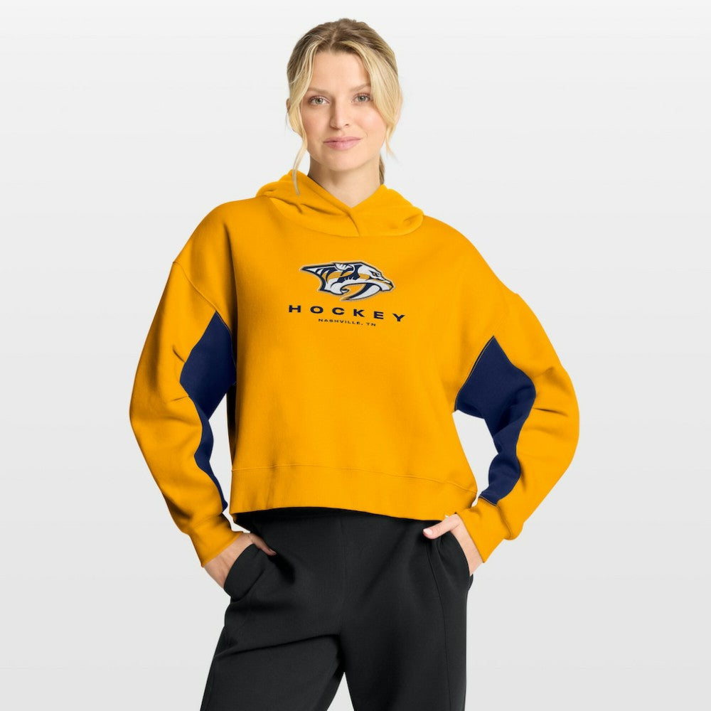 Nashville Predators Fanatics Women's Back Check Boxy Hoodie Outlet