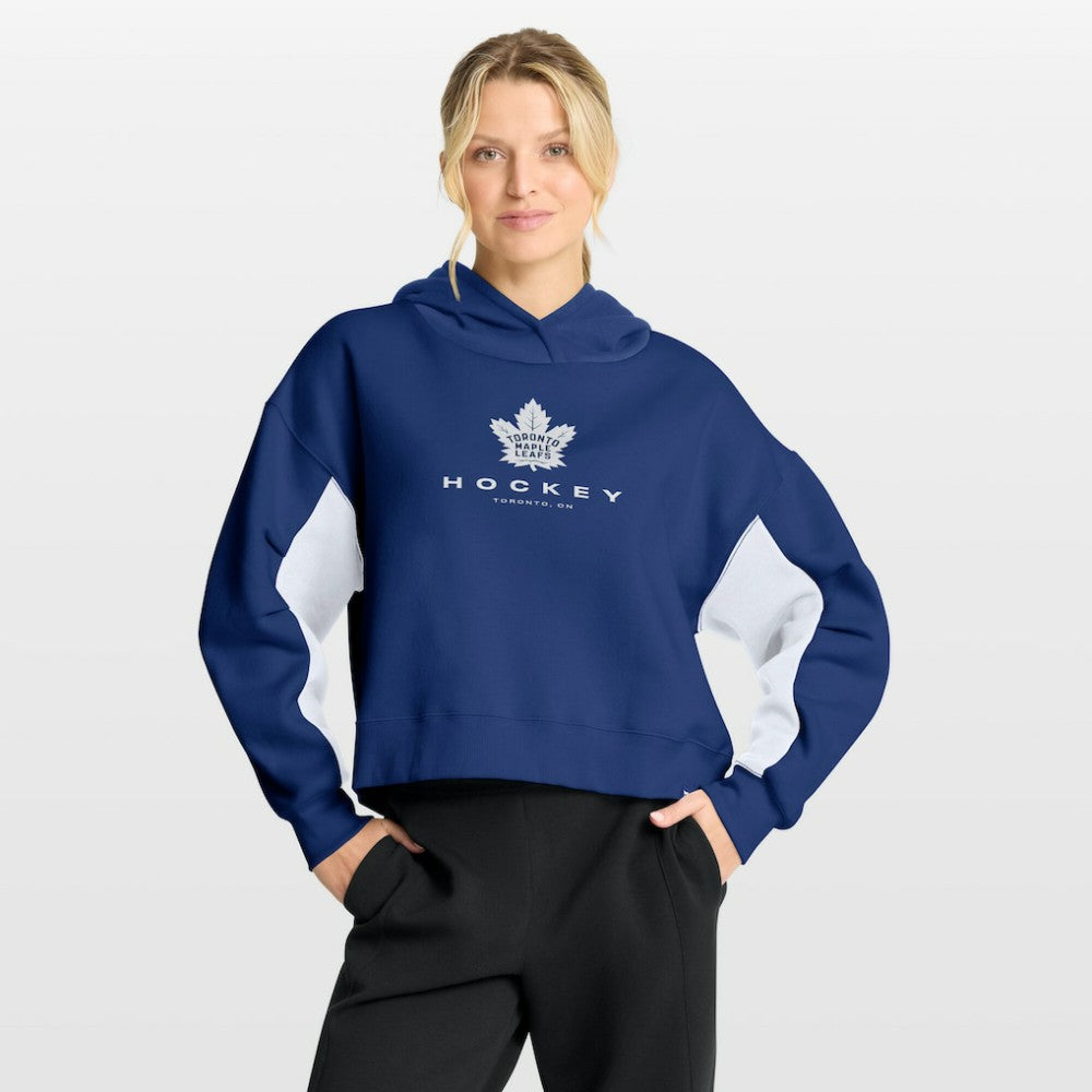 Toronto Maple Leafs Fanatics Women's Back Check Boxy Hoodie For Sale