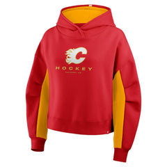 Calgary Flames Fanatics Women's Back Check Boxy Hoodie On Sale