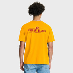 Calgary Flames Fanatics Crash The Net Legacy T-Shirt On Sale