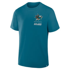 San Jose Sharks Fanatics Crash The Net Legacy T-Shirt On Sale