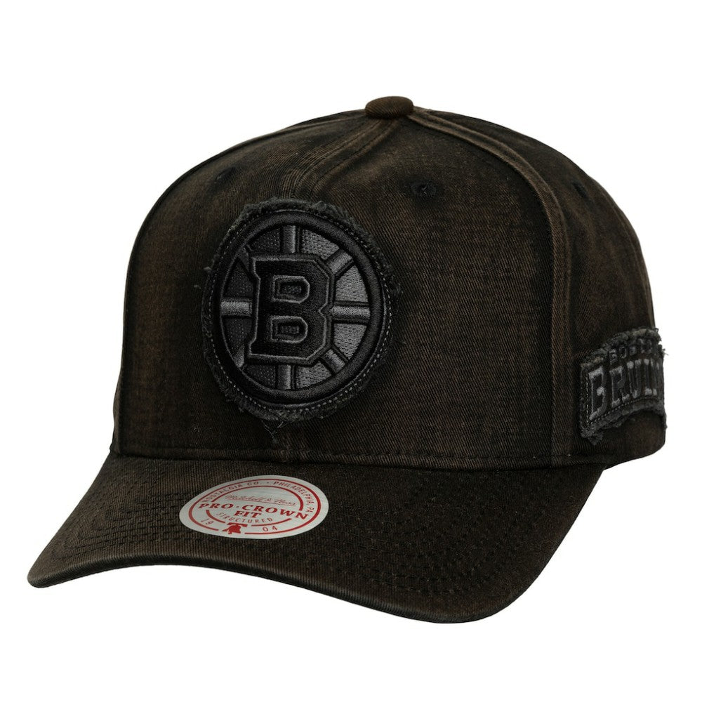 Boston Bruins Mitchell & Ness Downtown Snow Wash Pro-Crown Adjustable Hat Discount