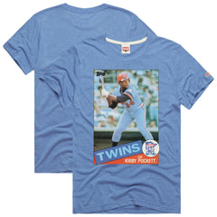 Kirby Puckett Minnesota Twins Homage 1985 Topps Baseball Card Player Tri-Blend T-Shirt | MLB Online