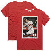 Mike Trout Los Angeles Angels Homage 2011 Topps Baseball Card Player T-Shirt | MLB Outlet