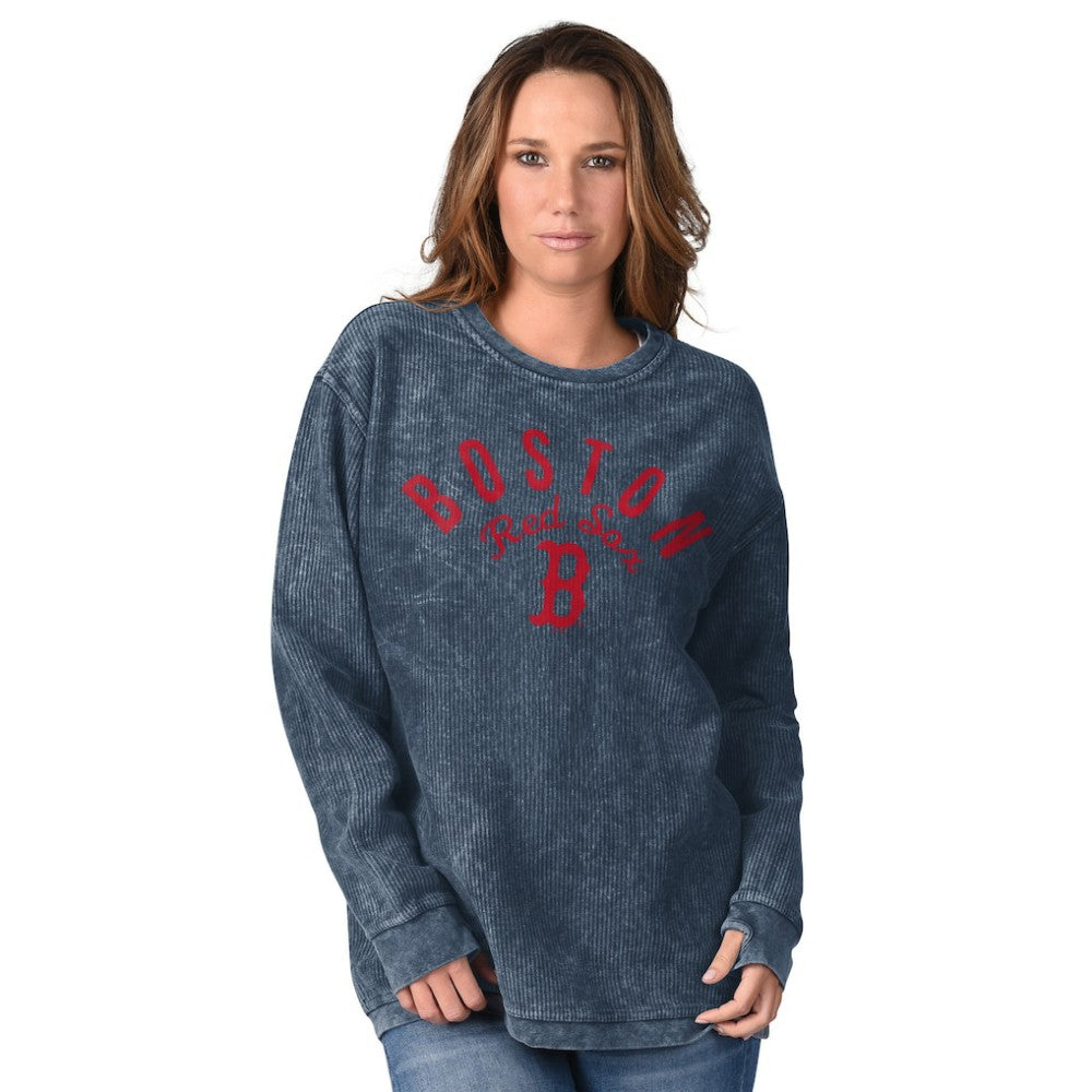 Boston Red Sox G-III 4Her by Carl Banks Women's Comfy Cord Pullover Sweatshirt | MLB Discount