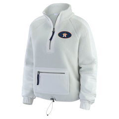 Houston Astros WEAR by Erin Andrews Women's Polar Fleece Quarter-Zip Jacket | MLB For sale