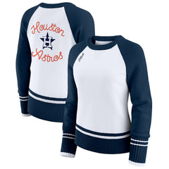 Houston Astros WEAR by Erin Andrews Women's Colorblock Raglan Sweater | MLB Discount