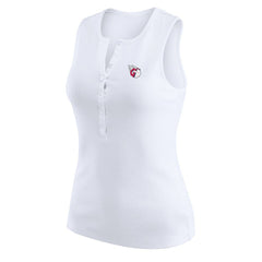 Cleveland Guardians WEAR by Erin Andrews Women's Rib-Knit Henley Tank Top | MLB Discount