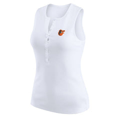 Baltimore Orioles WEAR by Erin Andrews Women's Rib-Knit Henley Tank Top | MLB Discount