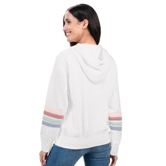 San Diego Padres G-III 4Her by Carl Banks Women's Naamah Sleeve Stripe Fleece Full-Zip Hoodie | MLB For sale