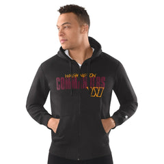Washington Commanders Starter Distressed Classic Full-Zip Hoodie