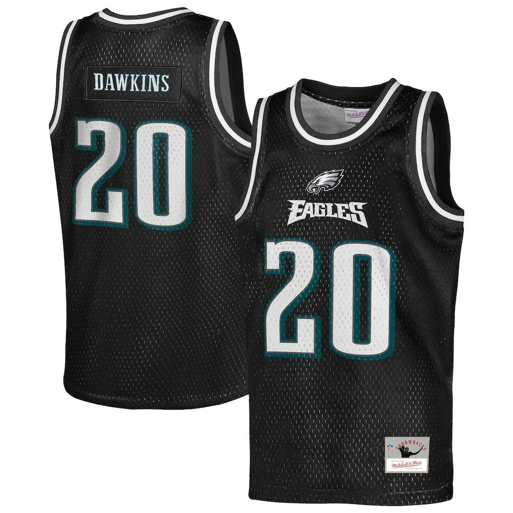Philadelphia Eagles Mitchell & Ness Brian Dawkins Youth Retired Player NFL Basketball Fashion Jersey