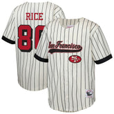 San Francisco 49ers Mitchell & Ness Jerry Rice Youth Retired Player Name & Number Baseball Jersey