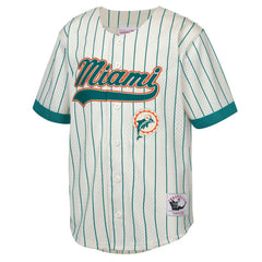 Miami Dolphins Mitchell & Ness Dan Marino Youth Retired Player Name & Number Baseball Jersey