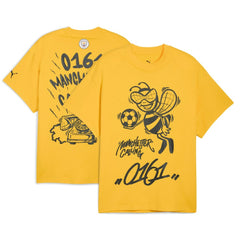 Manchester City 2025 FIFA Club World Cup Hoops T-Shirt Yellow - Puma