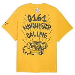 Manchester City 2025 FIFA Club World Cup Hoops T-Shirt Yellow - Puma