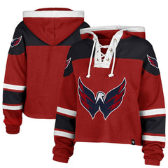Washington Capitals '47 Women's Cropped Lacer Hoodie For Sale