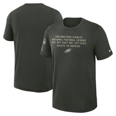 Philadelphia Eagles Nike 2025 Salute to Service Sideline Slub Dri-FIT T-Shirt