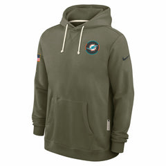 Miami Dolphins Nike 2025 Salute to Service Sideline Standard Issue Dri-FIT Hoodie