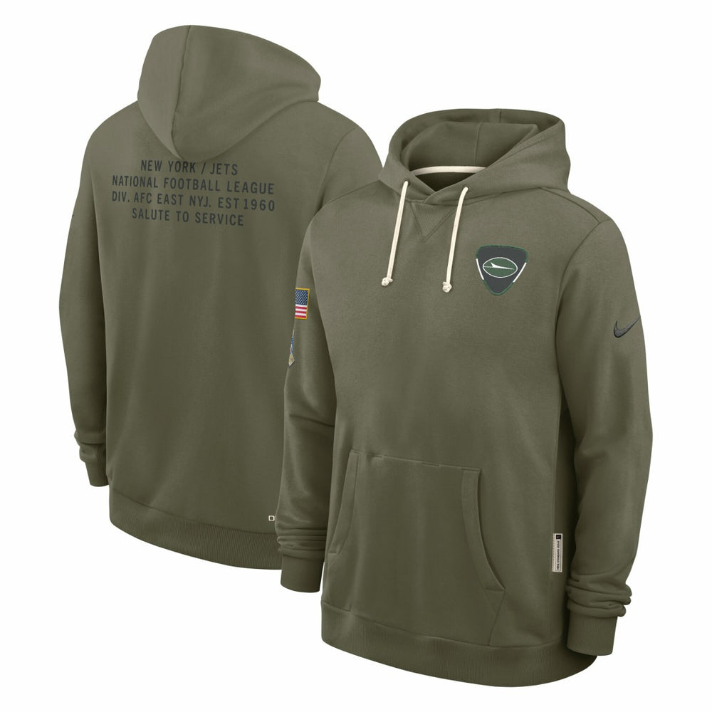 New York Jets Nike 2025 Salute to Service Sideline Standard Issue Dri-FIT Hoodie