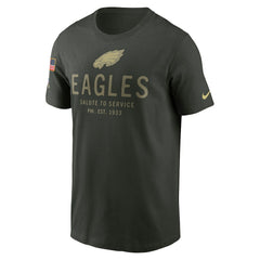 Philadelphia Eagles Nike Big & Tall 2025 Salute to Service Sideline Edge Dri-FIT T-Shirt