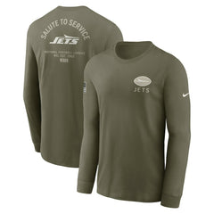 New York Jets Nike 2025 Salute to Service Sideline Long Sleeve T-Shirt