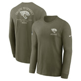 Jacksonville Jaguars Nike 2025 Salute to Service Sideline Long Sleeve T-Shirt