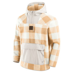 Pittsburgh Steelers Fanatics Elements Plaid Polar Fleece Quarter-Zip Hoodie