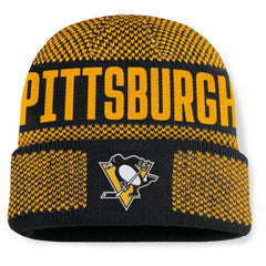 Pittsburgh Penguins Fanatics Fundamentals Shelter Cuffed Knit Hat On Sale