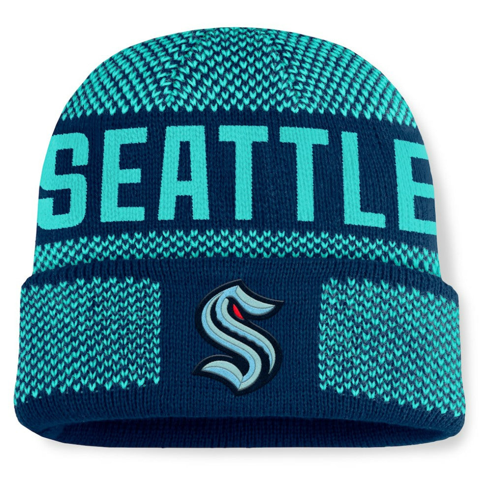 Seattle Kraken Fanatics Fundamentals Shelter Cuffed Knit Hat For Sale