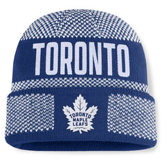 Toronto Maple Leafs Fanatics Fundamentals Shelter Cuffed Knit Hat Outlet