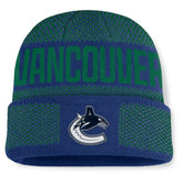 Vancouver Canucks Fanatics Fundamentals Shelter Cuffed Knit Hat Sale