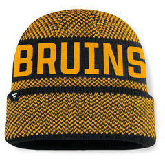 Boston Bruins Fanatics Fundamentals Shelter Cuffed Knit Hat On Sale