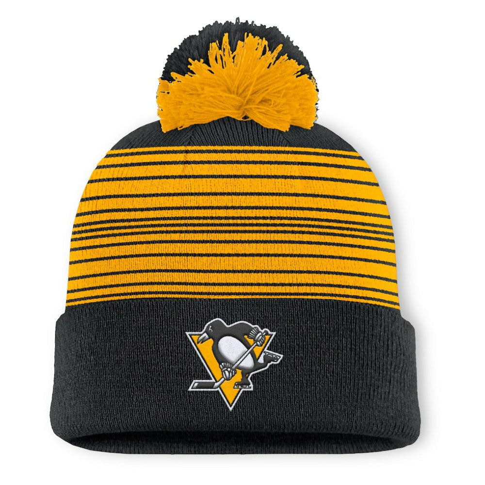 Pittsburgh Penguins Fanatics Fundamental Spirit Cuffed Pom Knit Hat Online