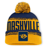 Nashville Predators Fanatics Fundamentals Thrive Cuffed Knit Hat with Pom Sale