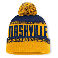 Nashville Predators Fanatics Fundamentals Thrive Cuffed Knit Hat with Pom Sale