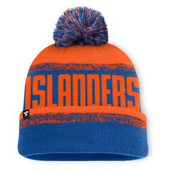 New York Islanders Fanatics Fundamentals Thrive Cuffed Knit Hat with Pom Sale
