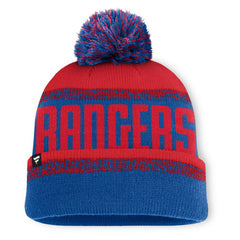 New York Rangers Fanatics Fundamentals Thrive Cuffed Knit Hat with Pom Online