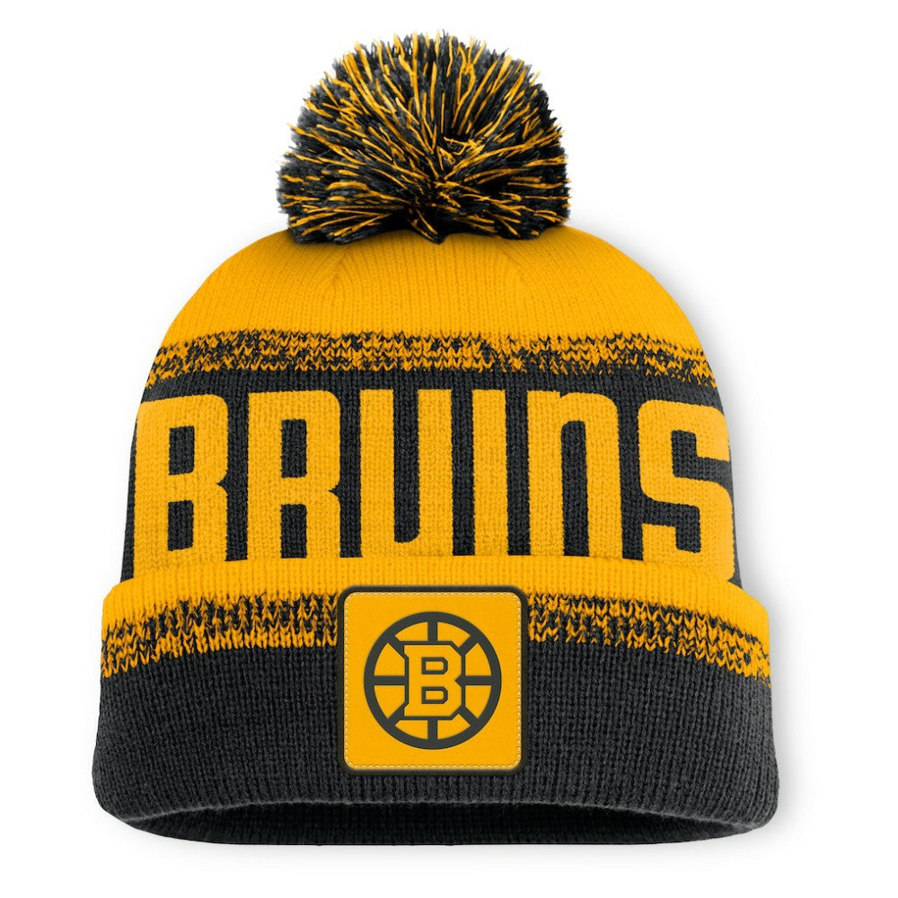 Boston Bruins Fanatics Fundamentals Thrive Cuffed Knit Hat with Pom Online