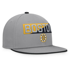 Boston Bruins Fanatics Fundamentals Duo Split Logo Snapback Hat Online