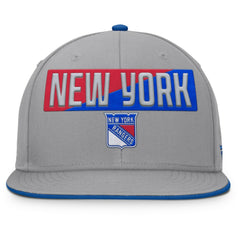 New York Rangers Fanatics Fundamentals Duo Split Logo Snapback Hat Sale