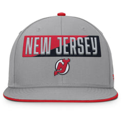 New Jersey Devils Fanatics Fundamentals Duo Split Logo Snapback Hat Online