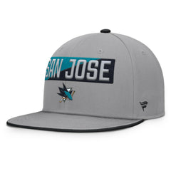 San Jose Sharks Fanatics Fundamentals Duo Split Logo Snapback Hat Outlet