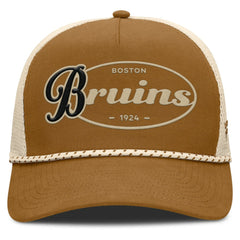 Boston Bruins Fanatics Heritage Fetch A-Frame Trucker Adjustable Hat On Sale