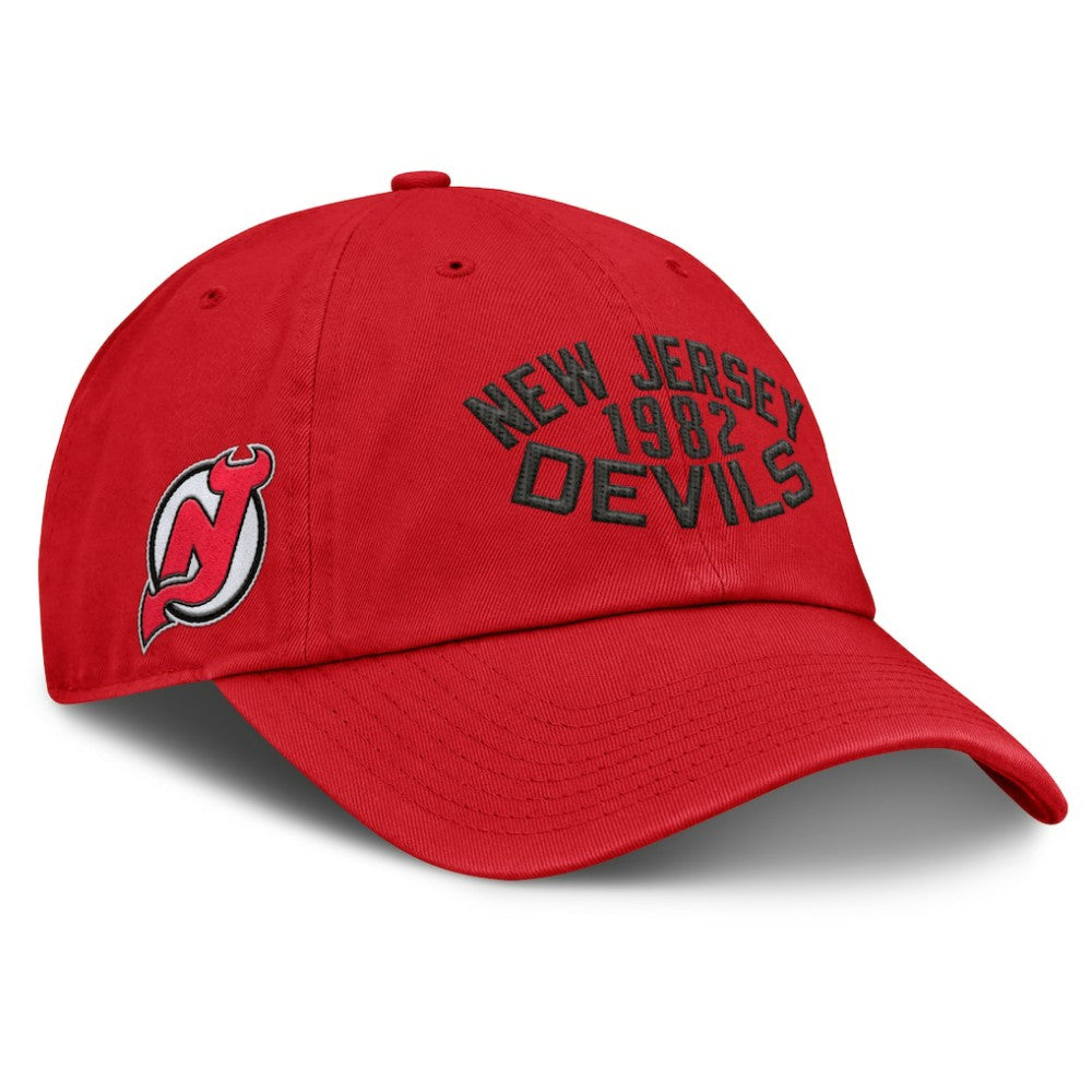 New Jersey Devils Fanatics Fundamentals Archer Adjustable Hat Discount
