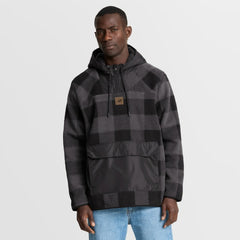 Miami Dolphins Fanatics Elements Plaid Polar Fleece Quarter-Zip Hoodie