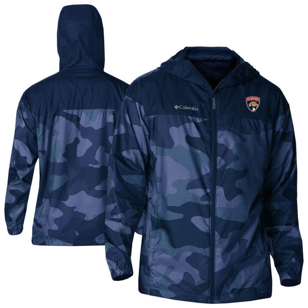 Florida Panthers Columbia Camo Flash Challenger Omni-Shade Full-Zip Hoodie Windbreaker On Sale