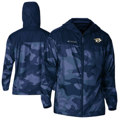 Nashville Predators Columbia Camo Flash Challenger Omni-Shade Full-Zip Hoodie Windbreaker On Sale
