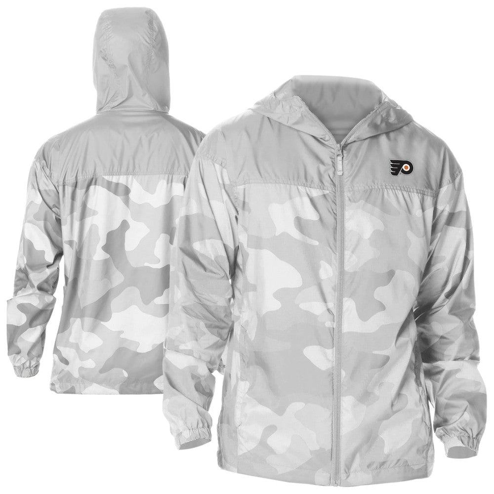Philadelphia Flyers Columbia Camo Flash Challenger Omni-Shade Full-Zip Hoodie Windbreaker On Sale