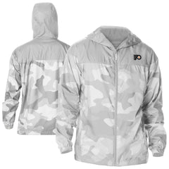 Philadelphia Flyers Columbia Camo Flash Challenger Omni-Shade Full-Zip Hoodie Windbreaker On Sale